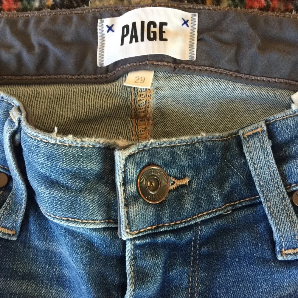 Paige Hoxton Crop Jeans Brantley Destructed 29 - Picture 2 of 8